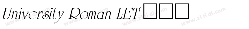 University Roman LET字体转换